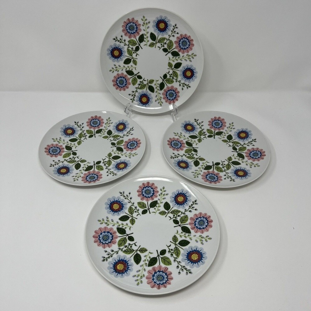 Vintage Saks Fifth Avenue Fitz and Floyd Floral and Thistle Motif Salad Plates